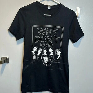 why don’t we europe tour black shirt short sleeve XS BELLA CANVAS unisex